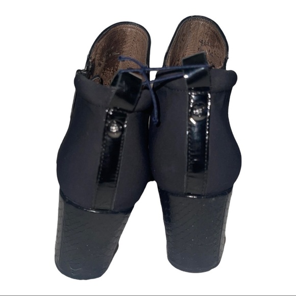 Donald J Pliner Coralie Black Leather Ankle Boot Block Heel Size 6.5 - Picture 5 of 9